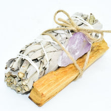 Load image into Gallery viewer, Palo Santo, Sage & Crystal Smudging Bundle