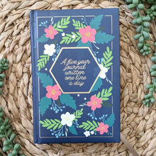 Load image into Gallery viewer, Five Year Journal - Written One Line at a Time - Navy
