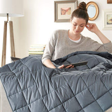 Load image into Gallery viewer, Anxiety Relief Weighted Blanket & Duvet Cover - Stress Less Love More