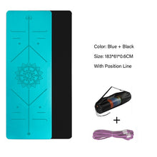 Load image into Gallery viewer, Double Yoga Mat with Alignment Markings