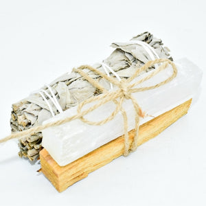 Palo Santo, Sage & Crystal Smudging Bundle