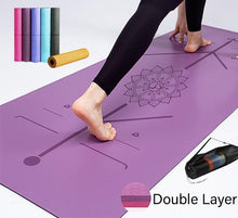 Load image into Gallery viewer, Double Yoga Mat with Alignment Markings
