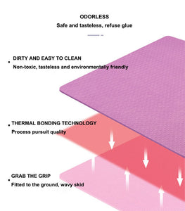 Double Yoga Mat with Alignment Markings