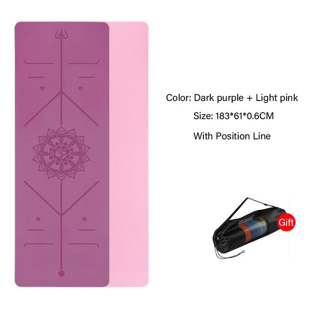Double Yoga Mat with Alignment Markings