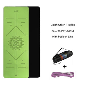 Double Yoga Mat with Alignment Markings