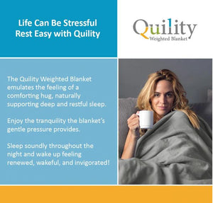 Anxiety Relief Weighted Blanket & Duvet Cover - Stress Less Love More   